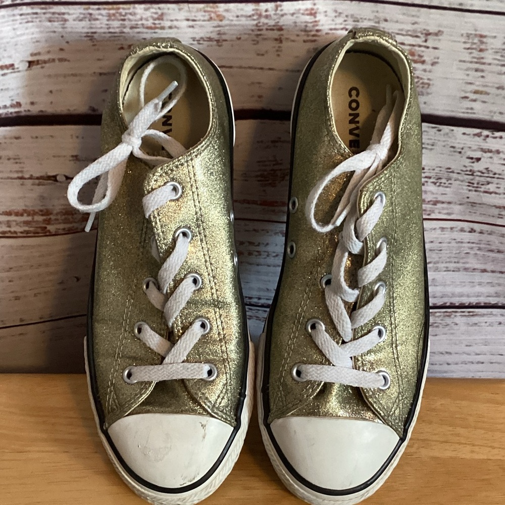 Converse Kids Metallic Gold Sneakers
